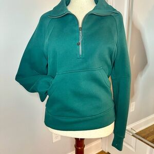 Lululemon Scuba Oversized Funnel-Neck Half Zip *Long XS/S in Fir Green